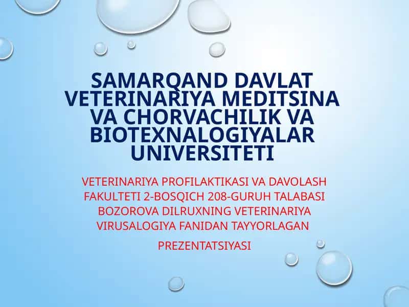 Parandalarding chechak kasalligiga diagnoz qo'yish 1