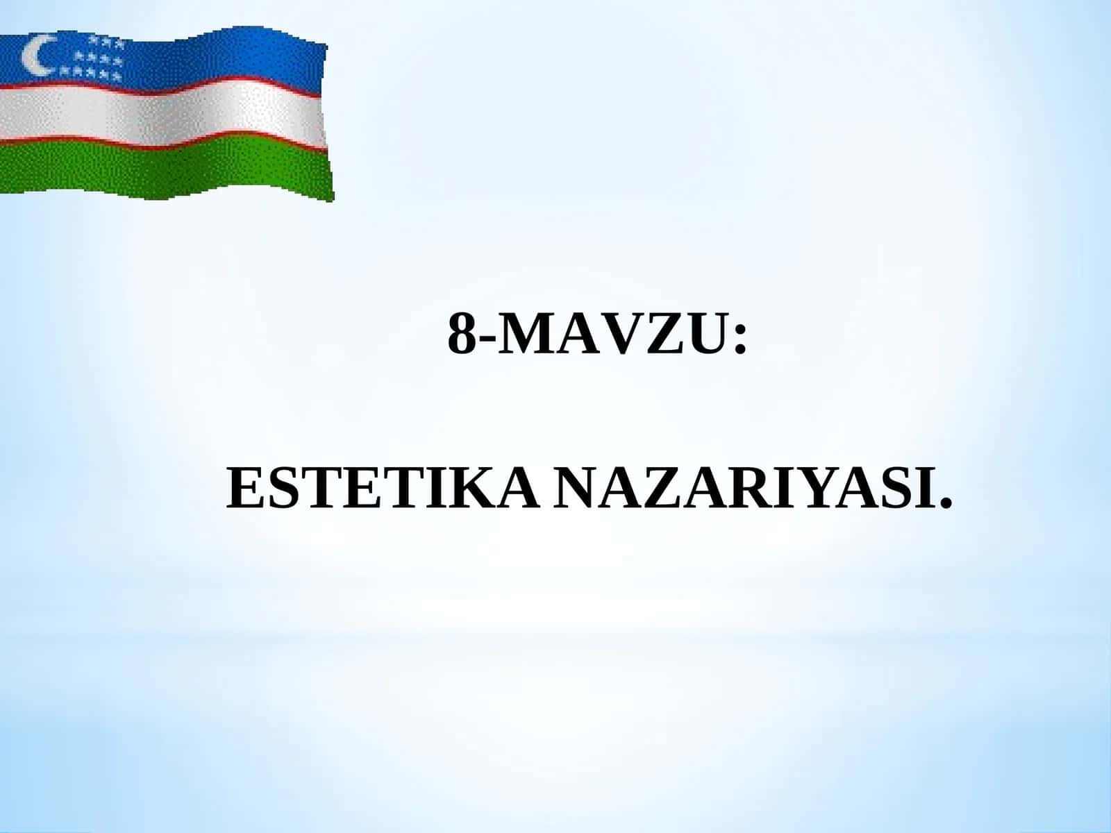 ESTETIKA NAZARIYASI 1