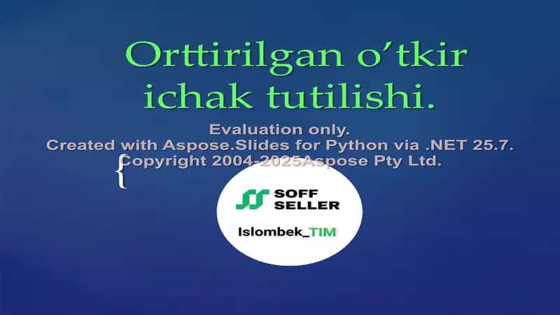 Orttirilgan oʻtkir ichak tutilishi 1