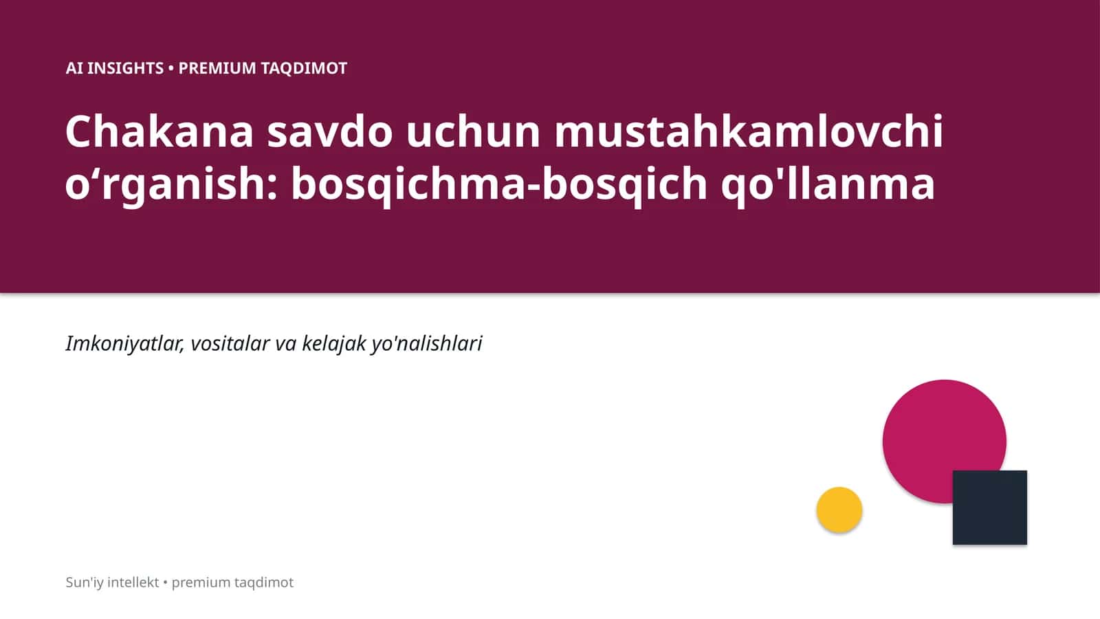 AI INSIGHTS • PREMIUM TAQDIMOT 1