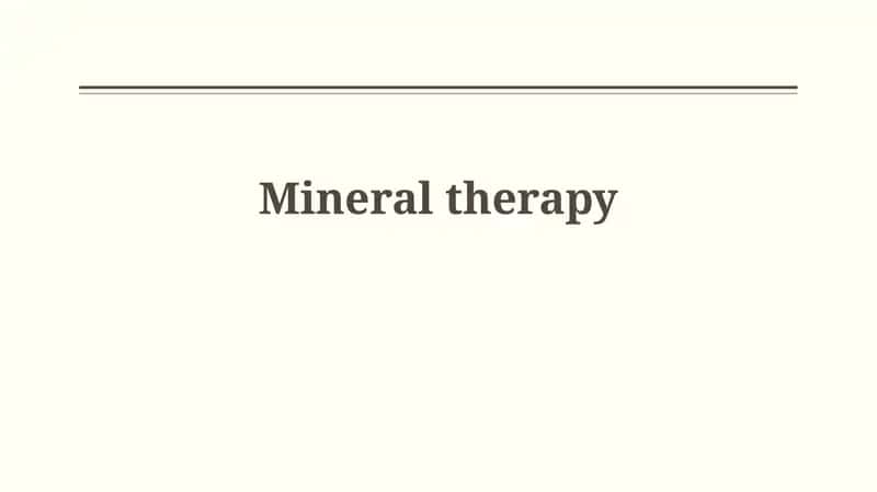 Mineraltherapy 1