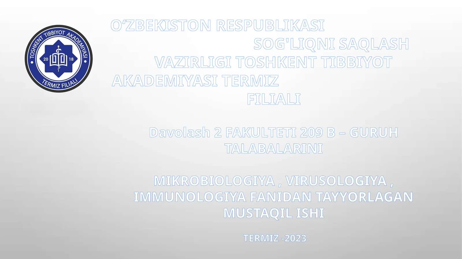 MUSTAQIL ISHI TERMIZ-2023 1