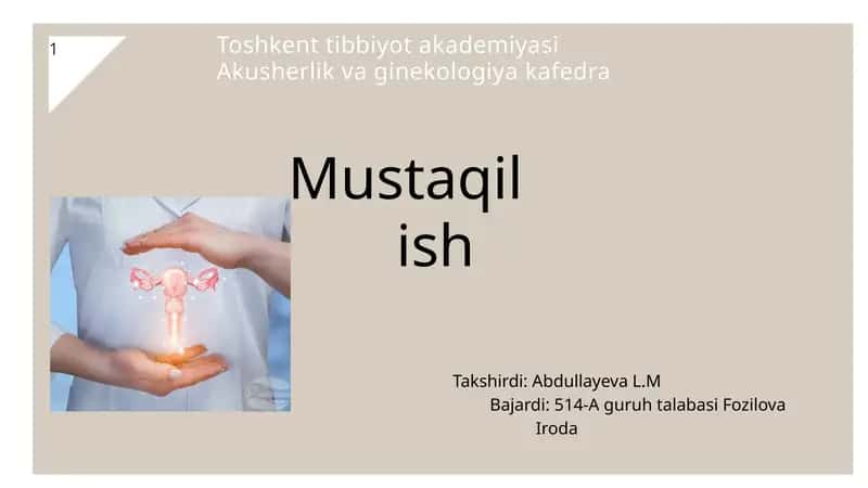 Bachadondan tashqari (ektopik) homiladorlik 1