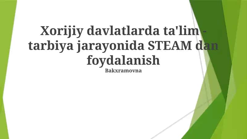 Steam Loyihalari Orqali Madaniy Almashinuv 1