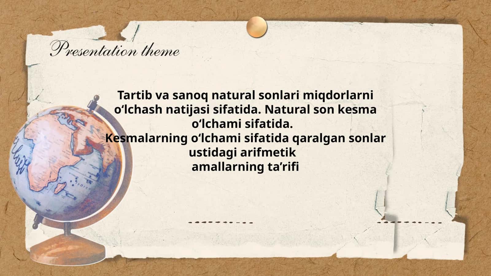 Tartib va sanoq natural sonlari miqdorlarni o‘lchash natijasi 1