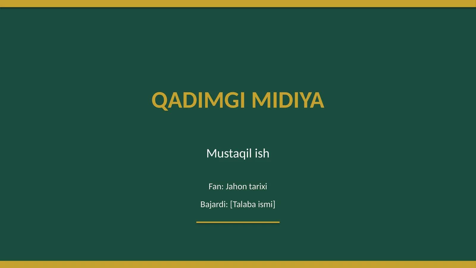 Qadimgi Midiya 1