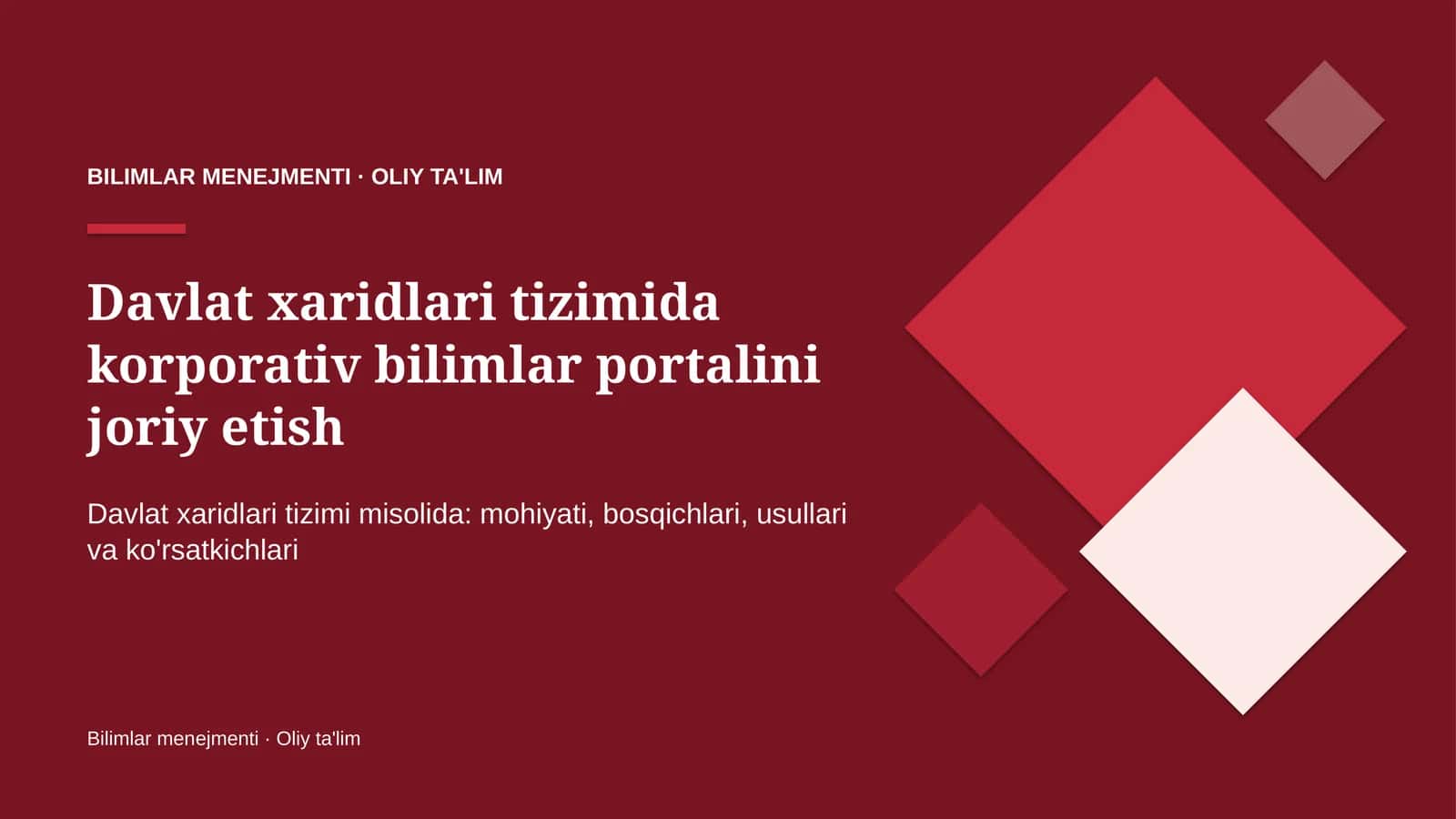 davlat xaridlari tizimida korporativ bilimlar portalini joriy etish 7656 1