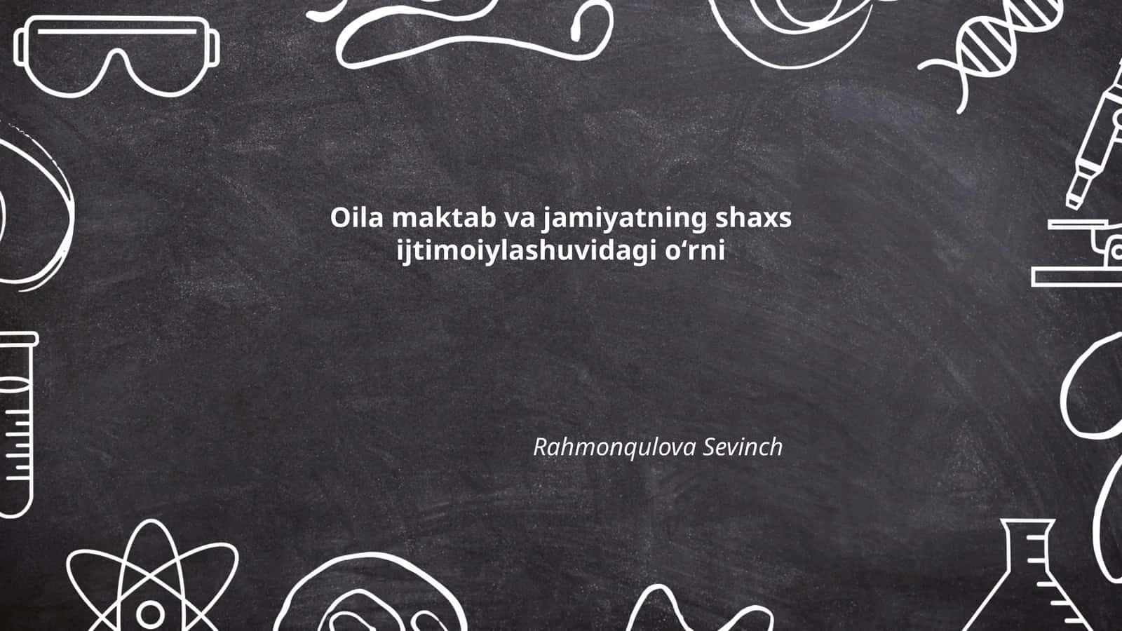 Oilaning shaxs ijtimoiylashuvidagi asosiy roli va vazifalari 1