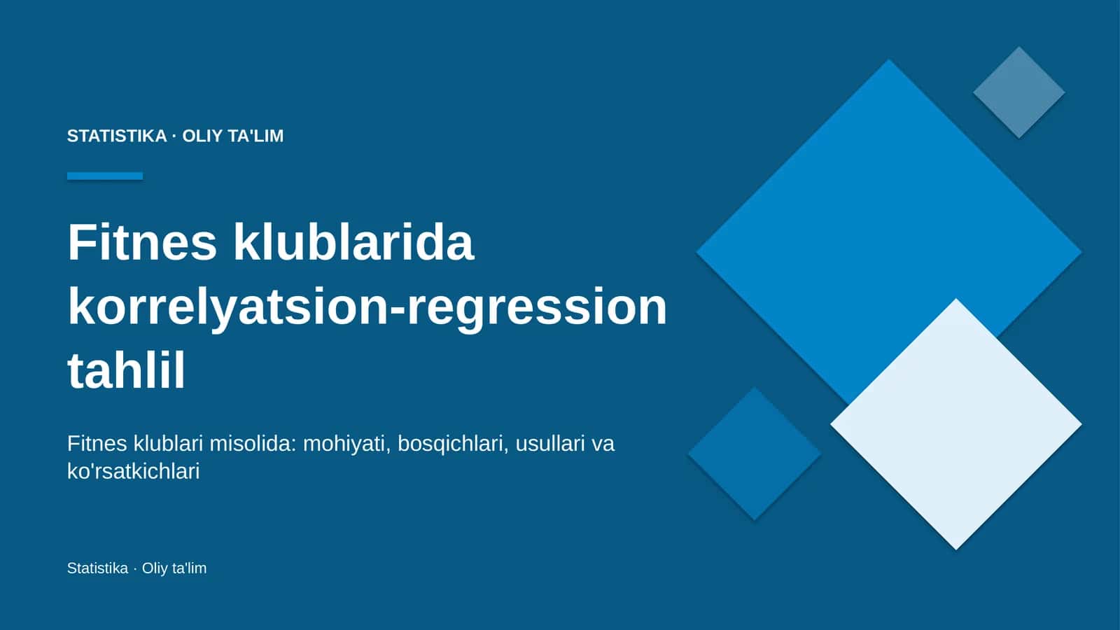 fitnes klublarida korrelyatsion regression tahlil 4005 1