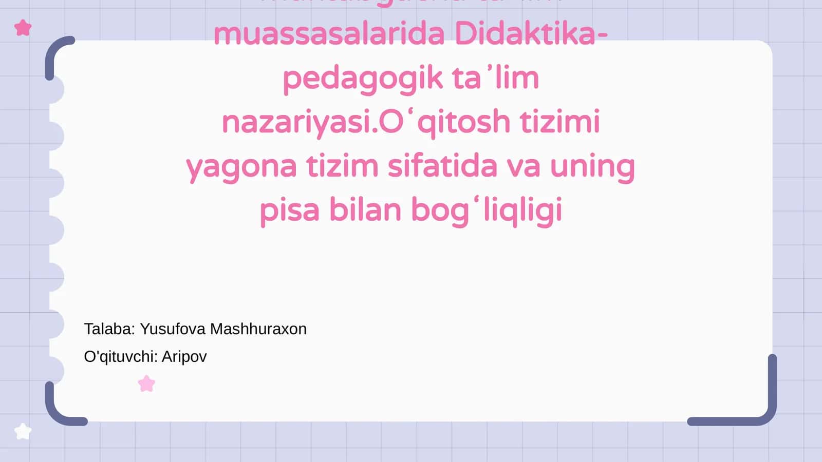 Didaktika-pedagogik taʼlim nazariyasi 1