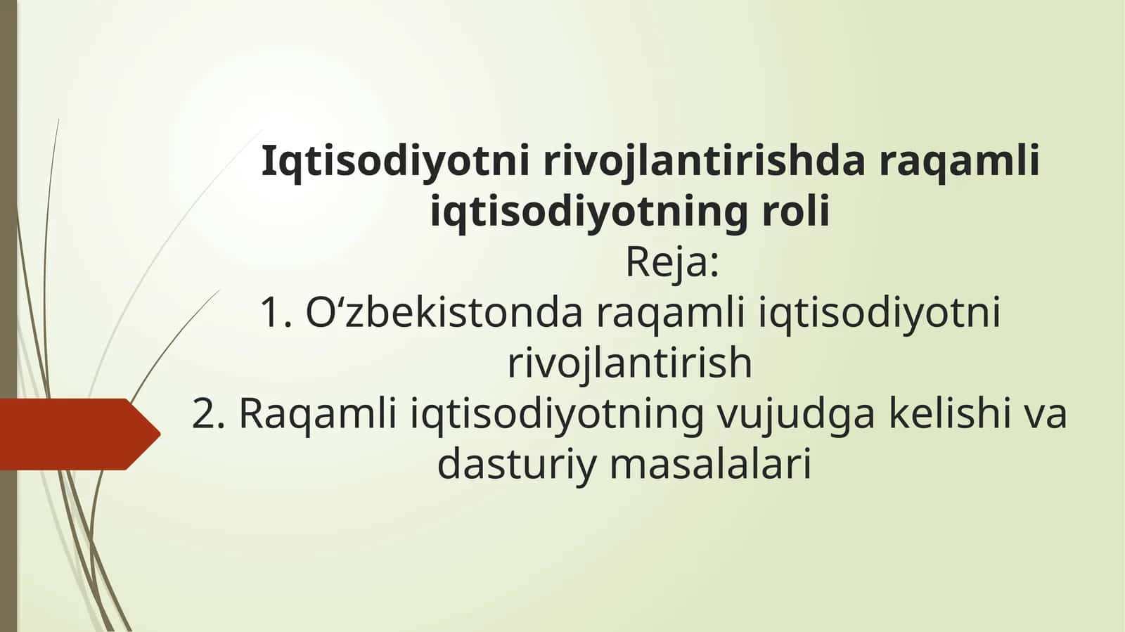 Iqtisodiyotni rivojlantirishda raqamli iqtisodiyotning roli 1