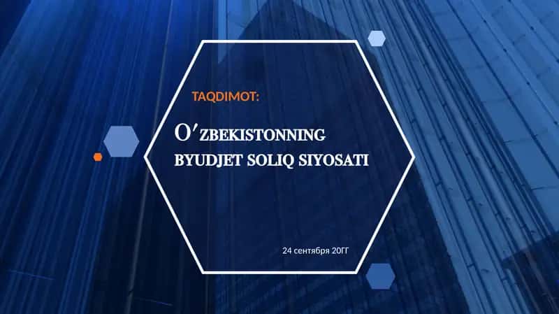 O'zbekistonning byudjet soliq siyosati 1