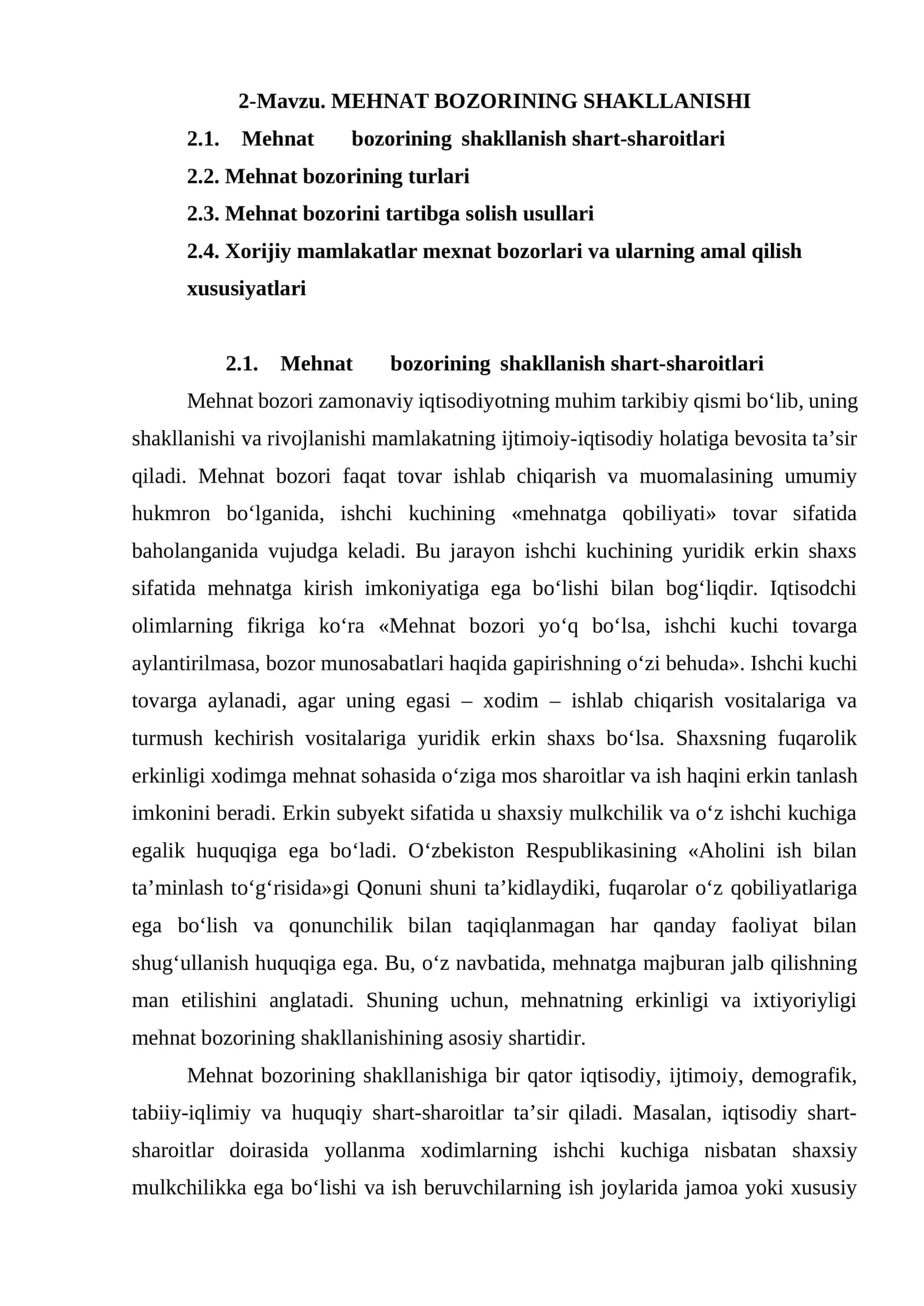 MEHNAT BOZORINING SHAKLLANISHI 1