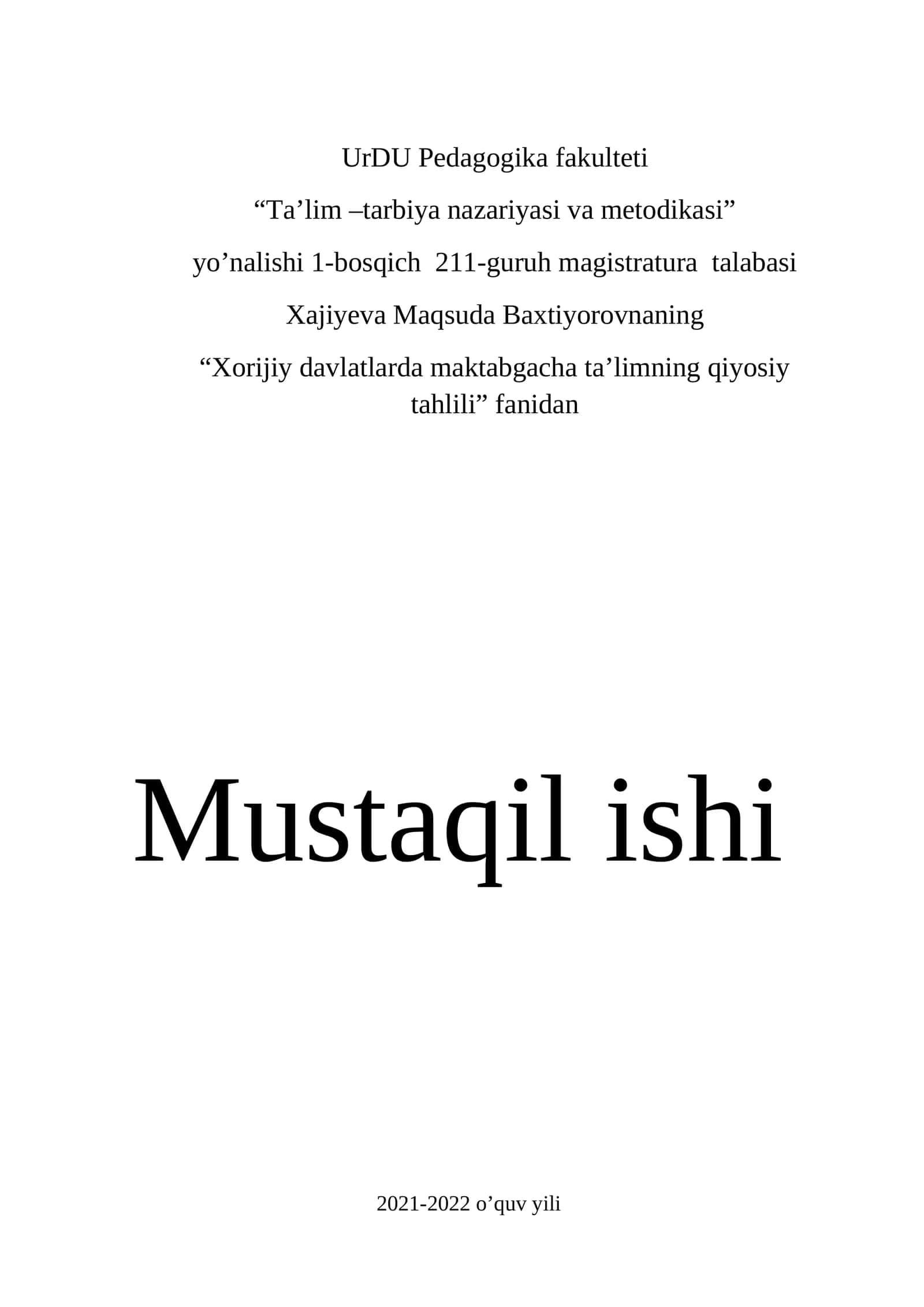 Xorijiy davlatlarda maktabgacha ta’limning qiyosiy tahlili 1