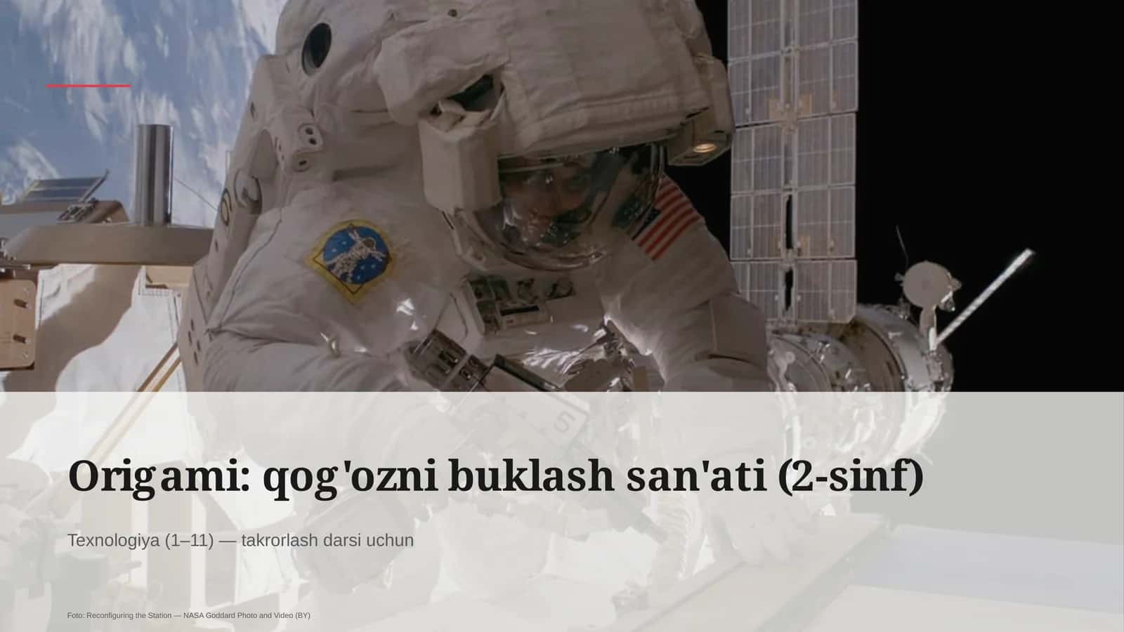 Origami: qog'ozni buklash san'ati (2-sinf) 1