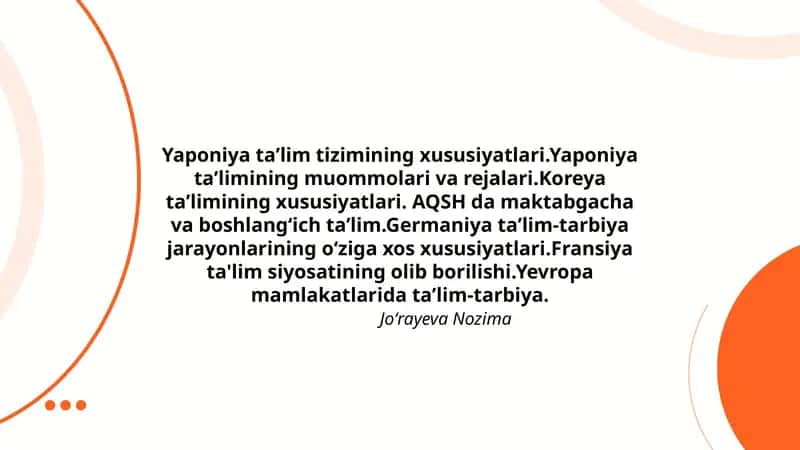 Yaponiya taʼlim tizimining xususiyatlari 1