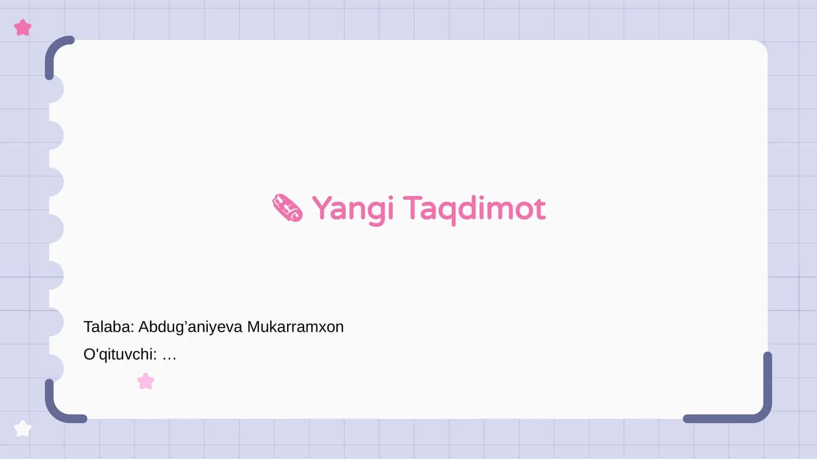 Yangi Taqdimot 1