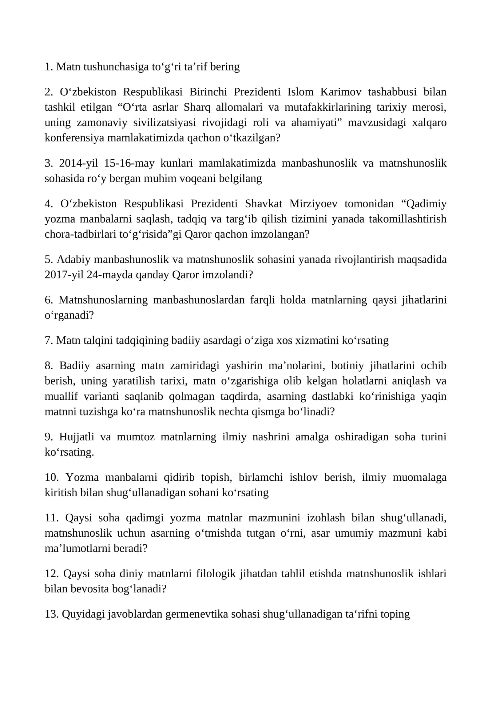 O‘zbekiston Respublikasi Birinchi Prezidenti Islom Karimov tashabbusi bilan tashkil etilgan “O‘rta asrlar Sharq allomalari va mutafakkirlarining tarixiy merosi, uning zamonaviy sivilizatsiyasi rivojidagi roli va ahamiyati” mavzusidagi xalqaro konferensiya 1