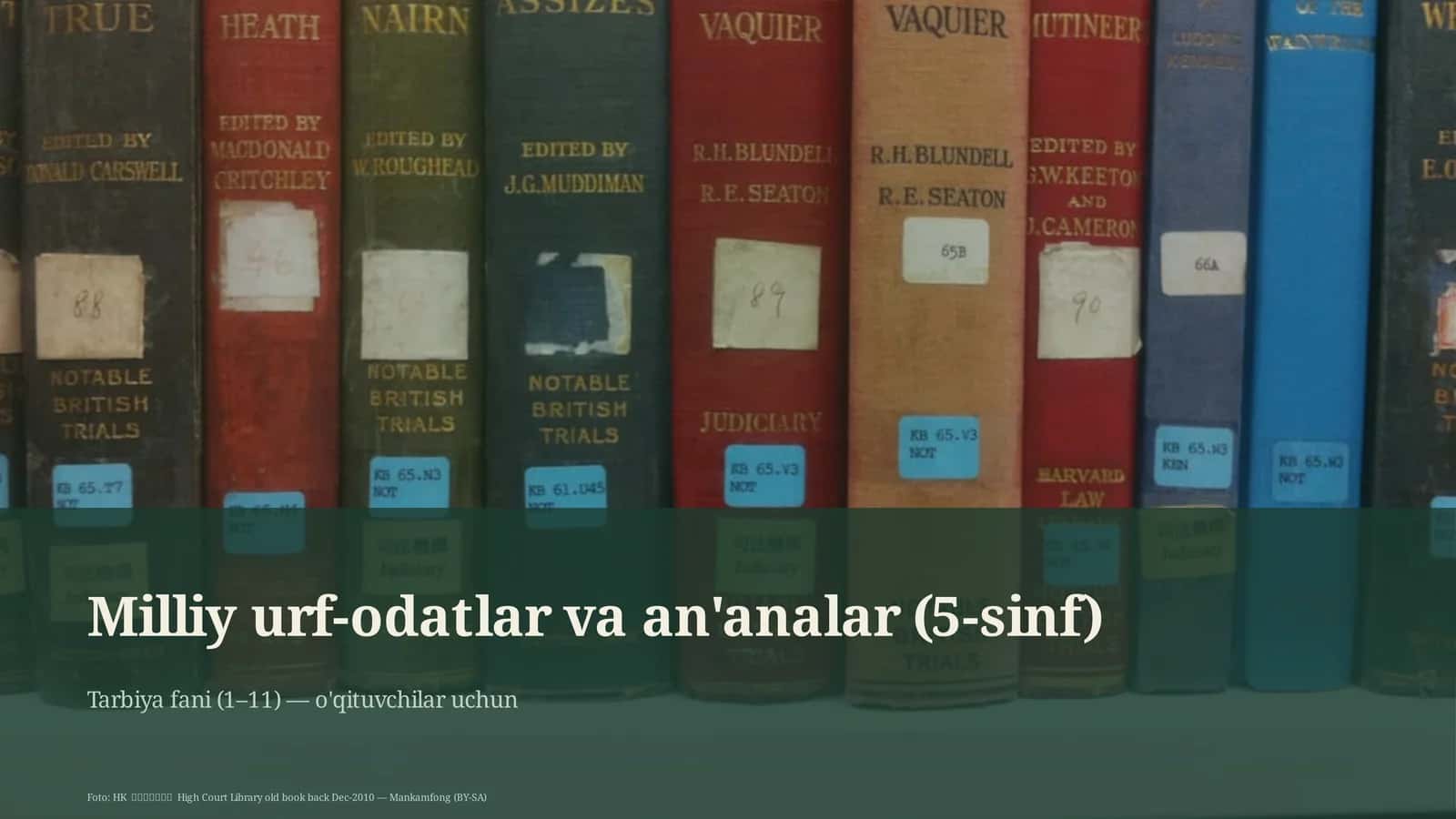 Milliy urf-odatlar va an'analar (5-sinf) 1