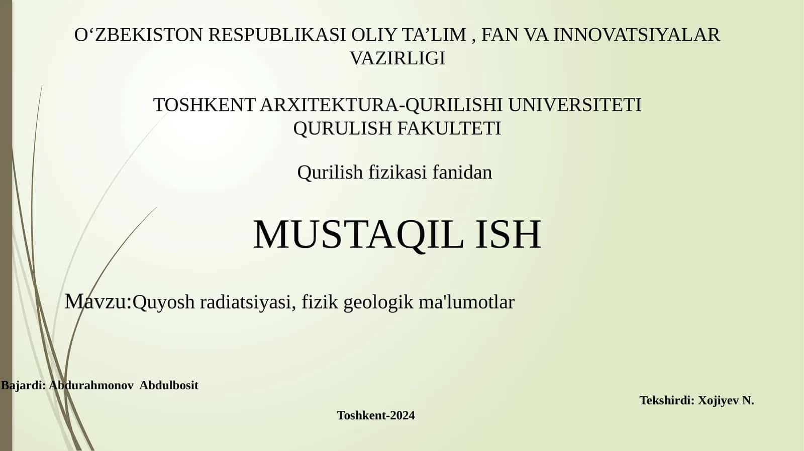 Quyosh radiatsiyasi 1