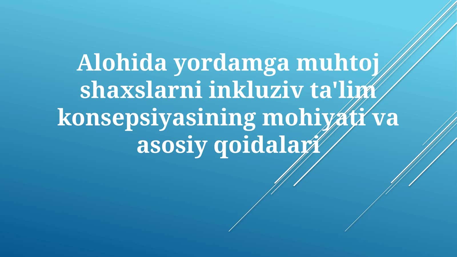 Surdod bolalar uchun Namanganda o'quv dasturi 1