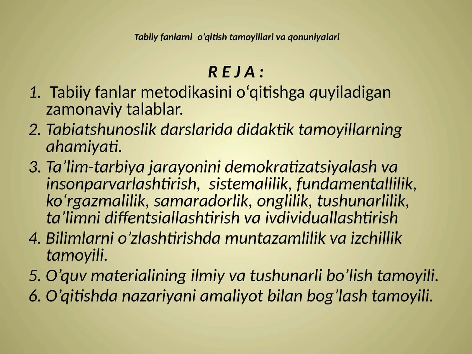 Tabiiy fanlar metodikasi 1