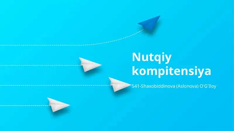 Nutqiy kompitensiya 1