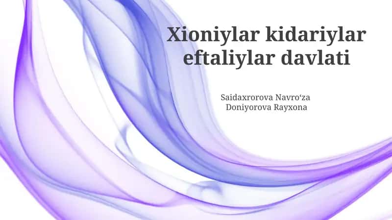 Xioniylar kidariylar eftaliylar davlati 1
