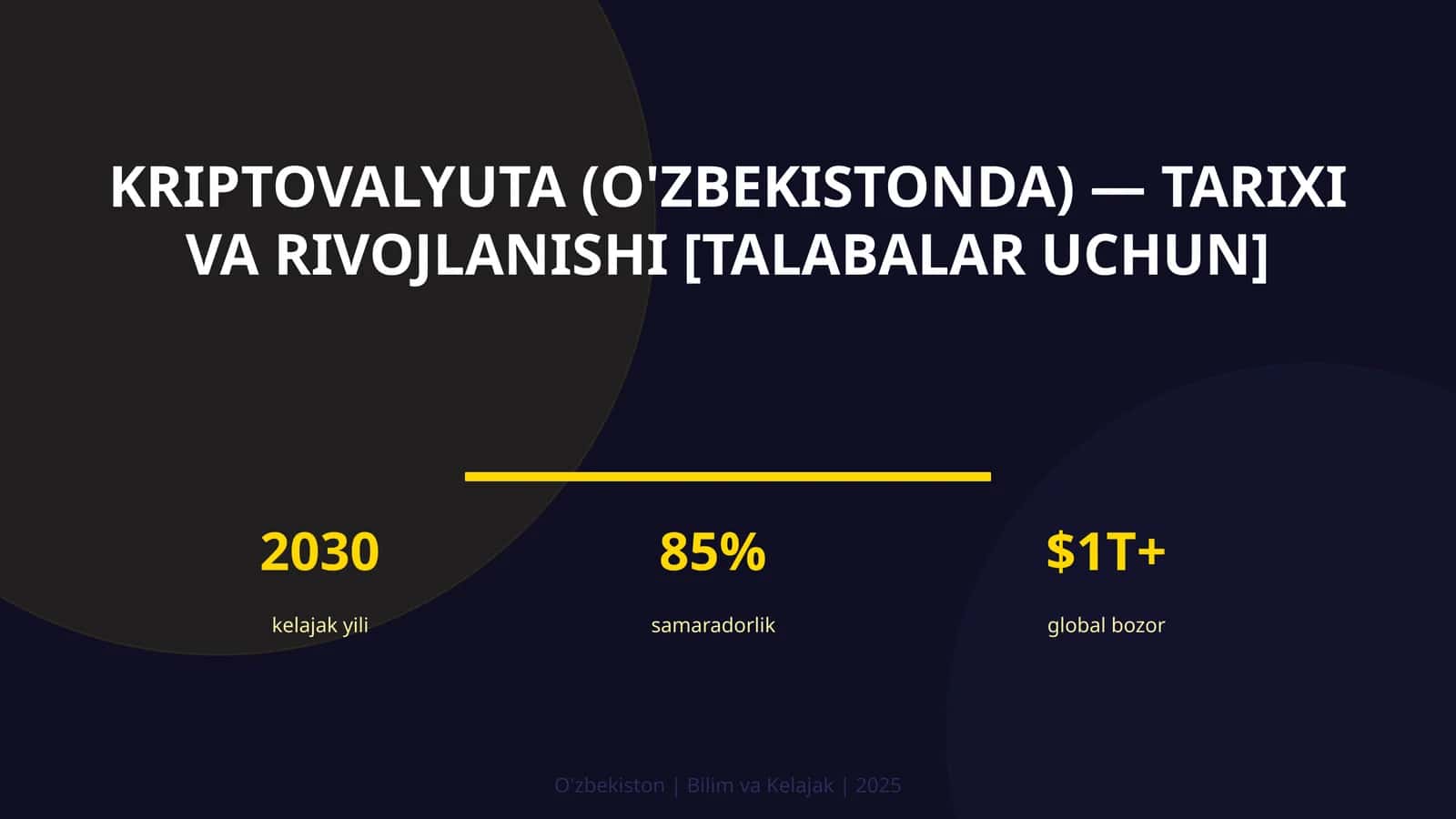 Kriptovalyuta (O'zbekistonda) — tarixi va rivojlanishi [talabalar uchun] 1