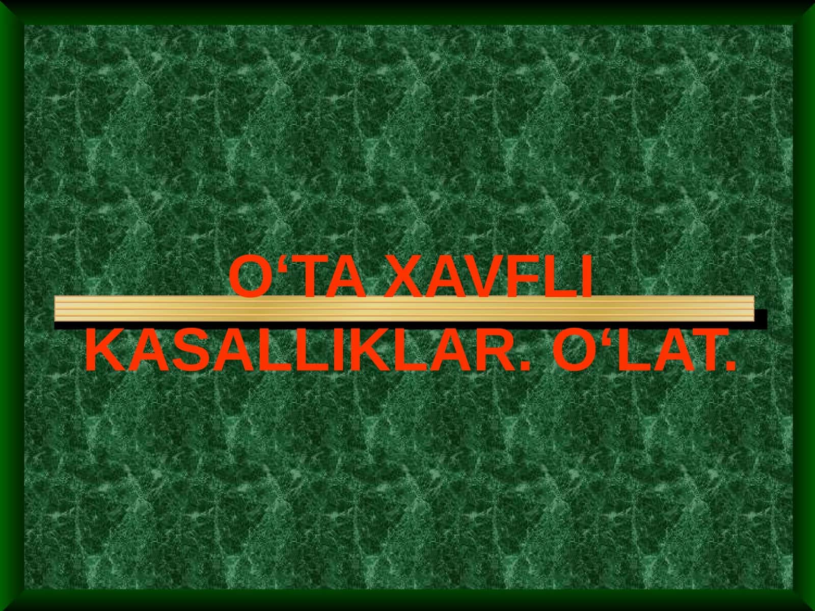 Oʻta xavfli infektsiyalar oʻlat qoʻzgʻatuvchisi kasalligi labaratoriya diagnostika 1