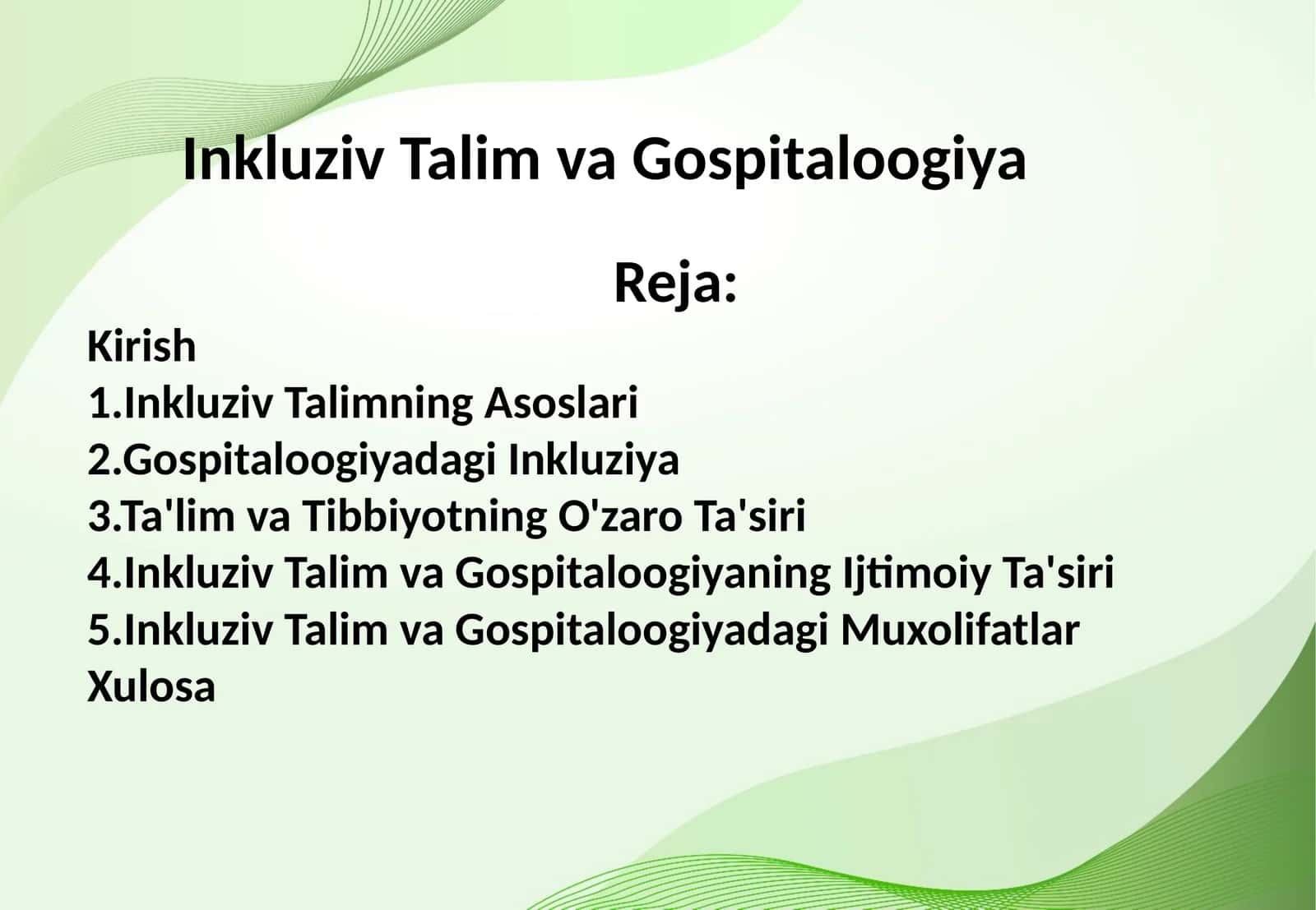 InkluzivTalim va Gospitaloogiya 1
