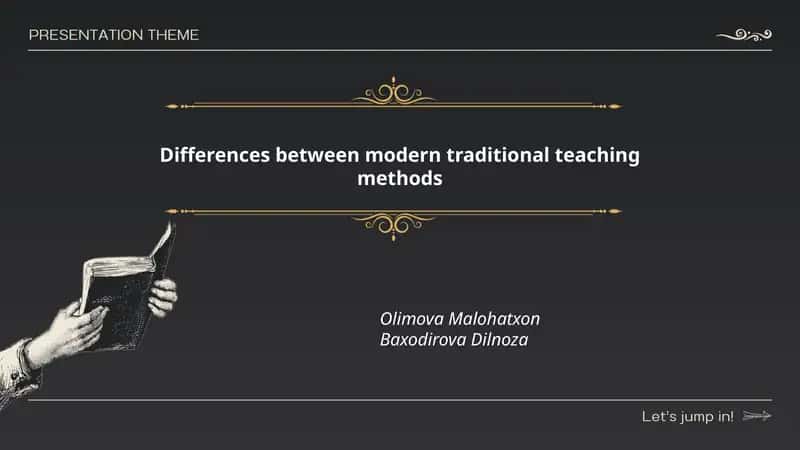 Differences between modern traditional teaching methods 1