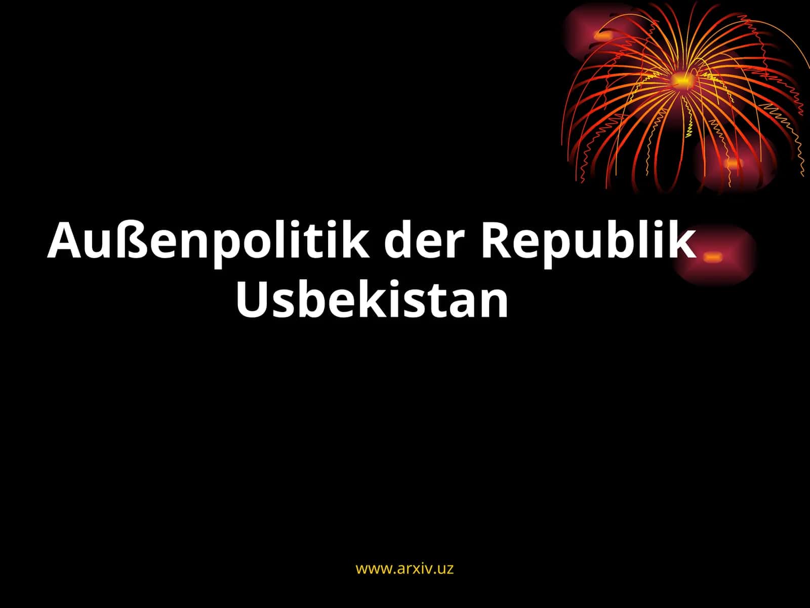 Außenpolitik der Republik Usbekistan 1