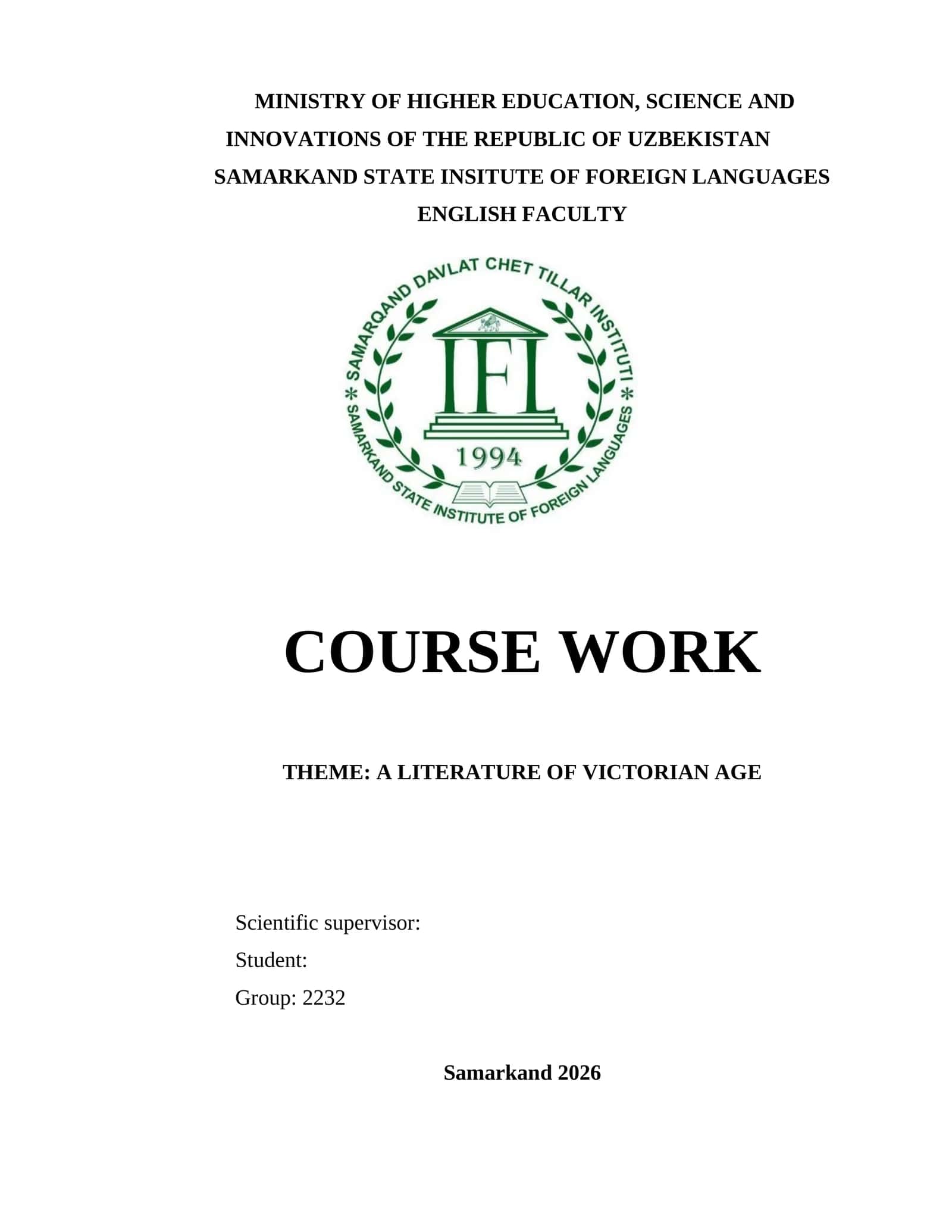 A LITERATURE OF VICTORIAN AGE 1