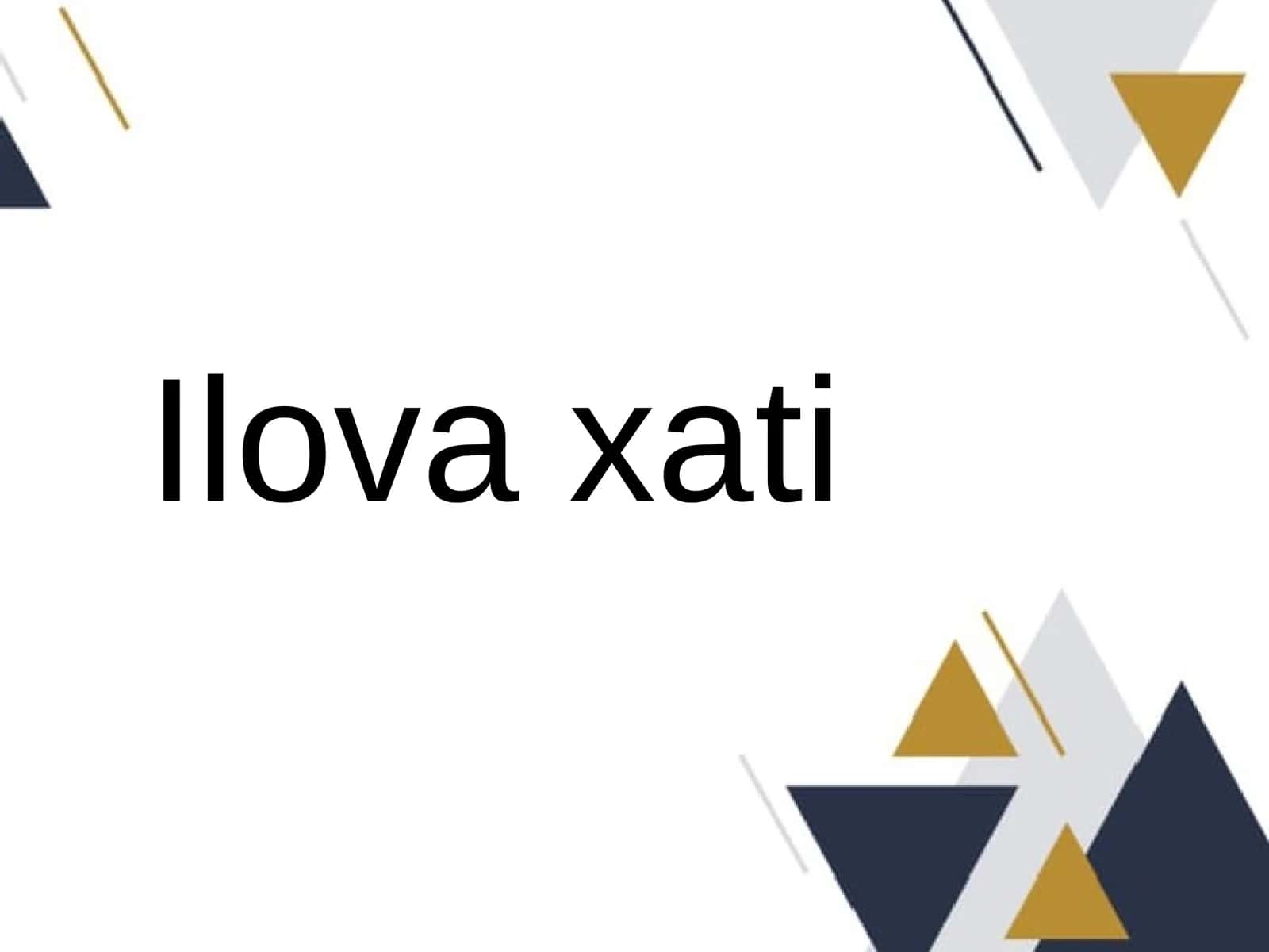 Ilova xati 1
