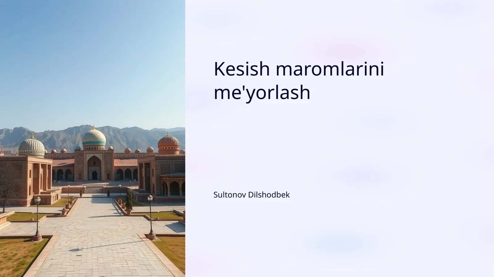 Kesish maromlarini me'yorlash 1