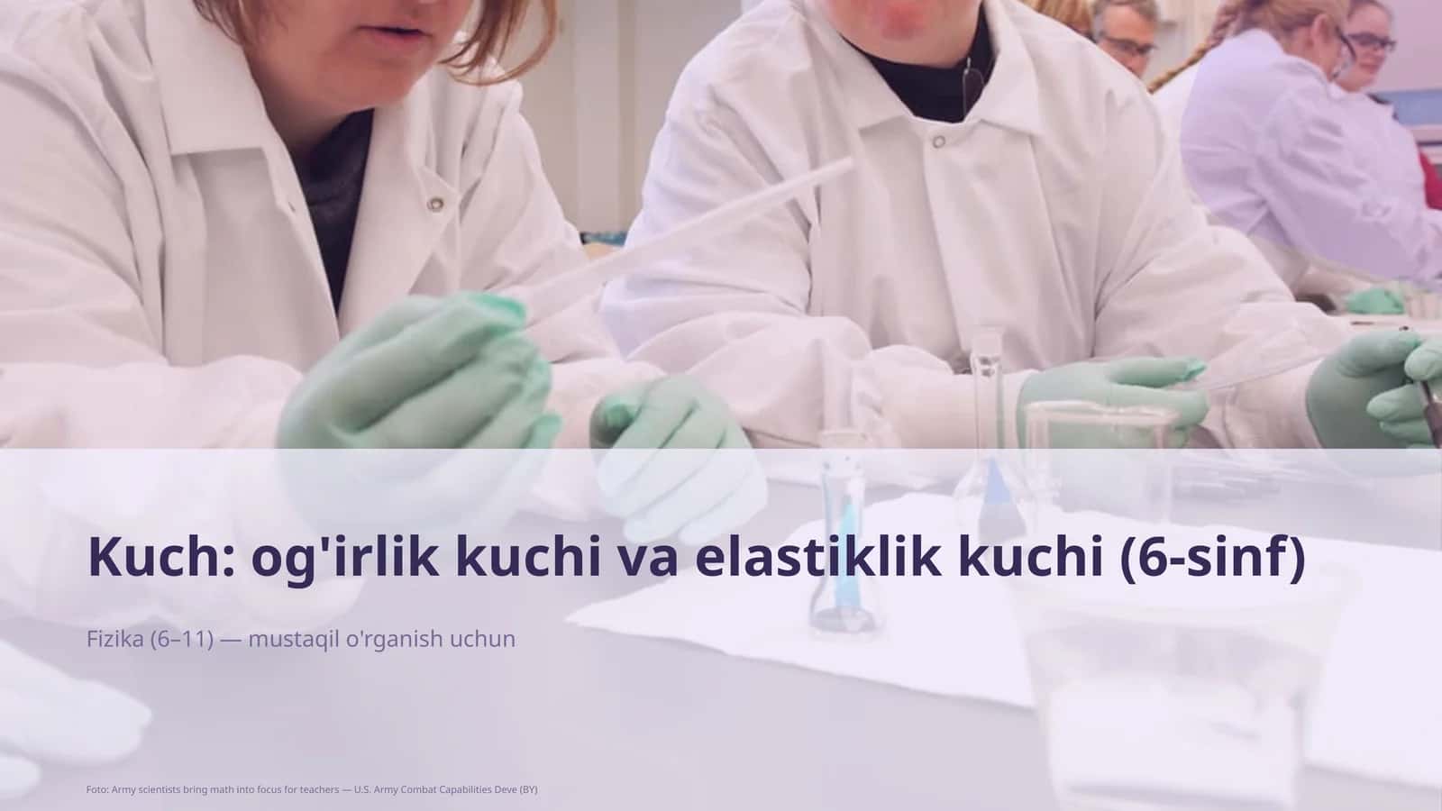 Fizika (6–11) — mustaqil o'rganish 1
