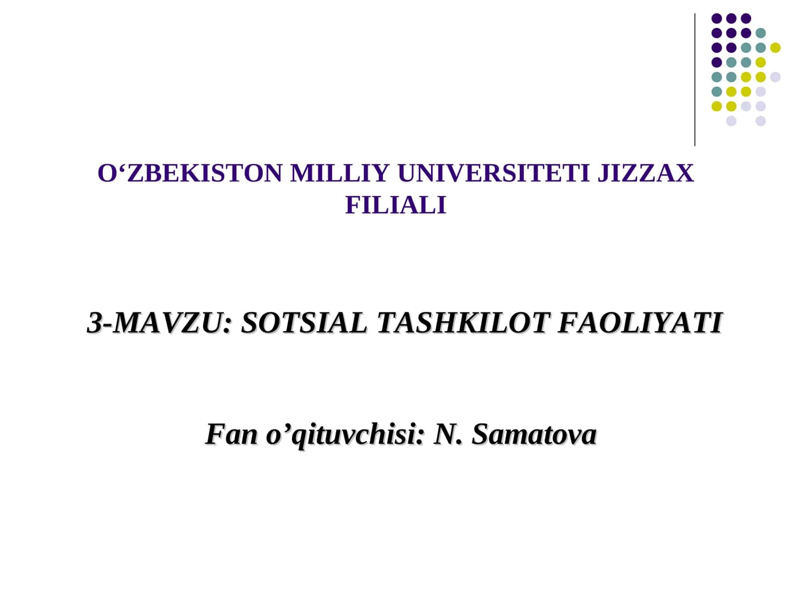 SOTSIAL TASHKILOT FAOLIYATI 1