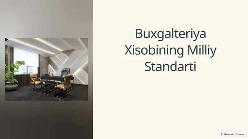 Buxgalteriya Xisobining Milliy Standarti 1