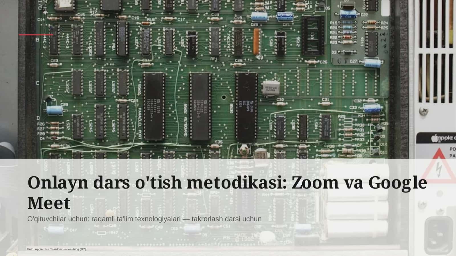 Onlayn dars o'tish metodikasi: Zoom va Google Meet 1