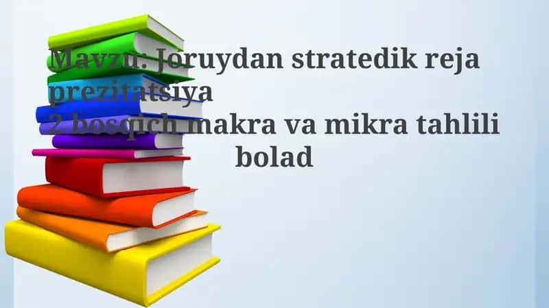 Joruydan stratejik reja prezentatsiya 1