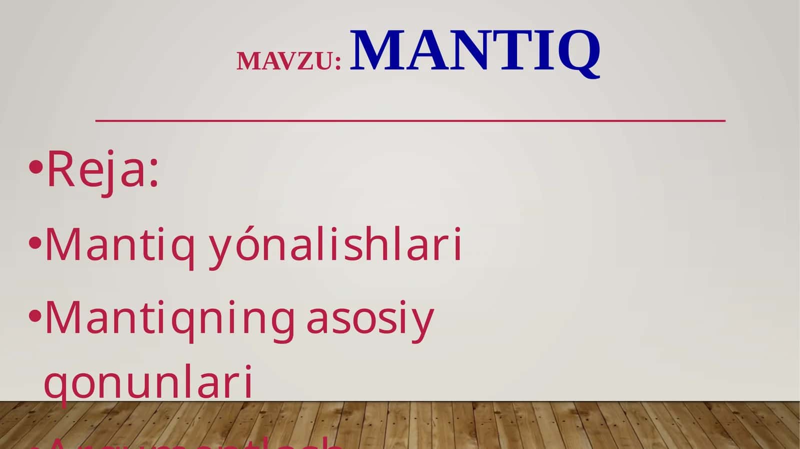 Mantiq 1