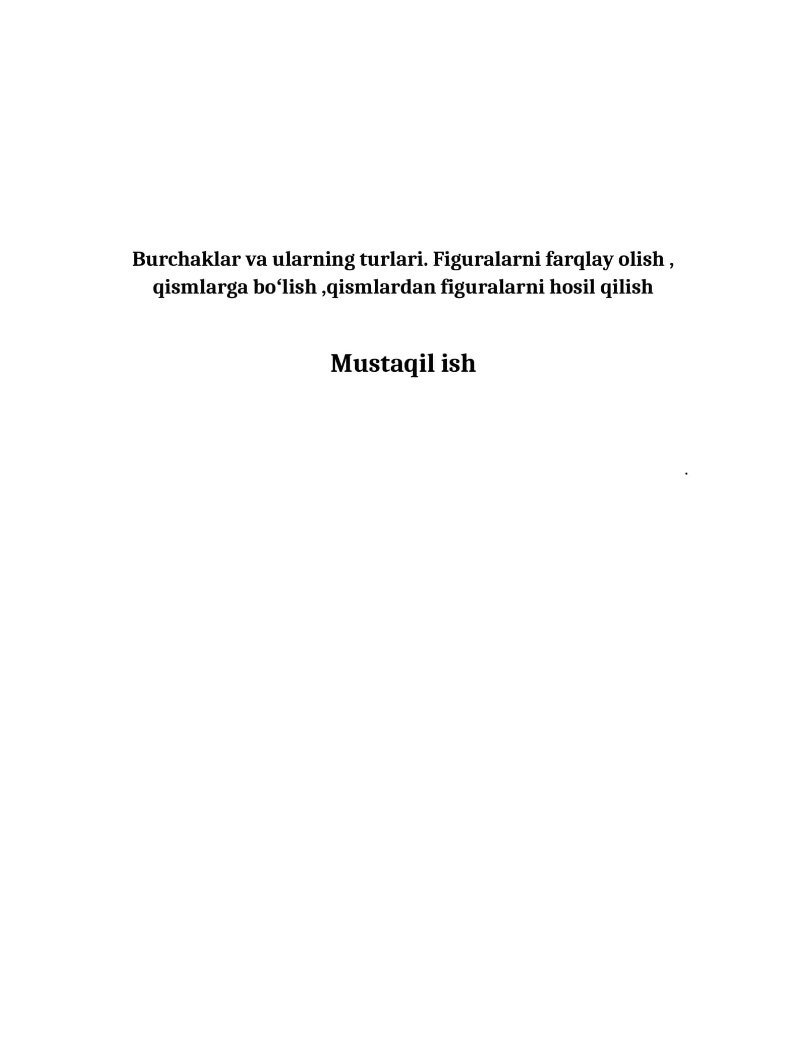 Burchaklar va ularning turlari 1