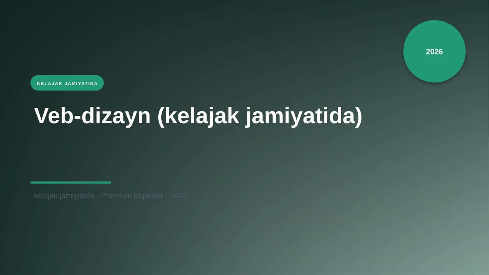 Veb-dizayn (kelajak jamiyatida) 1