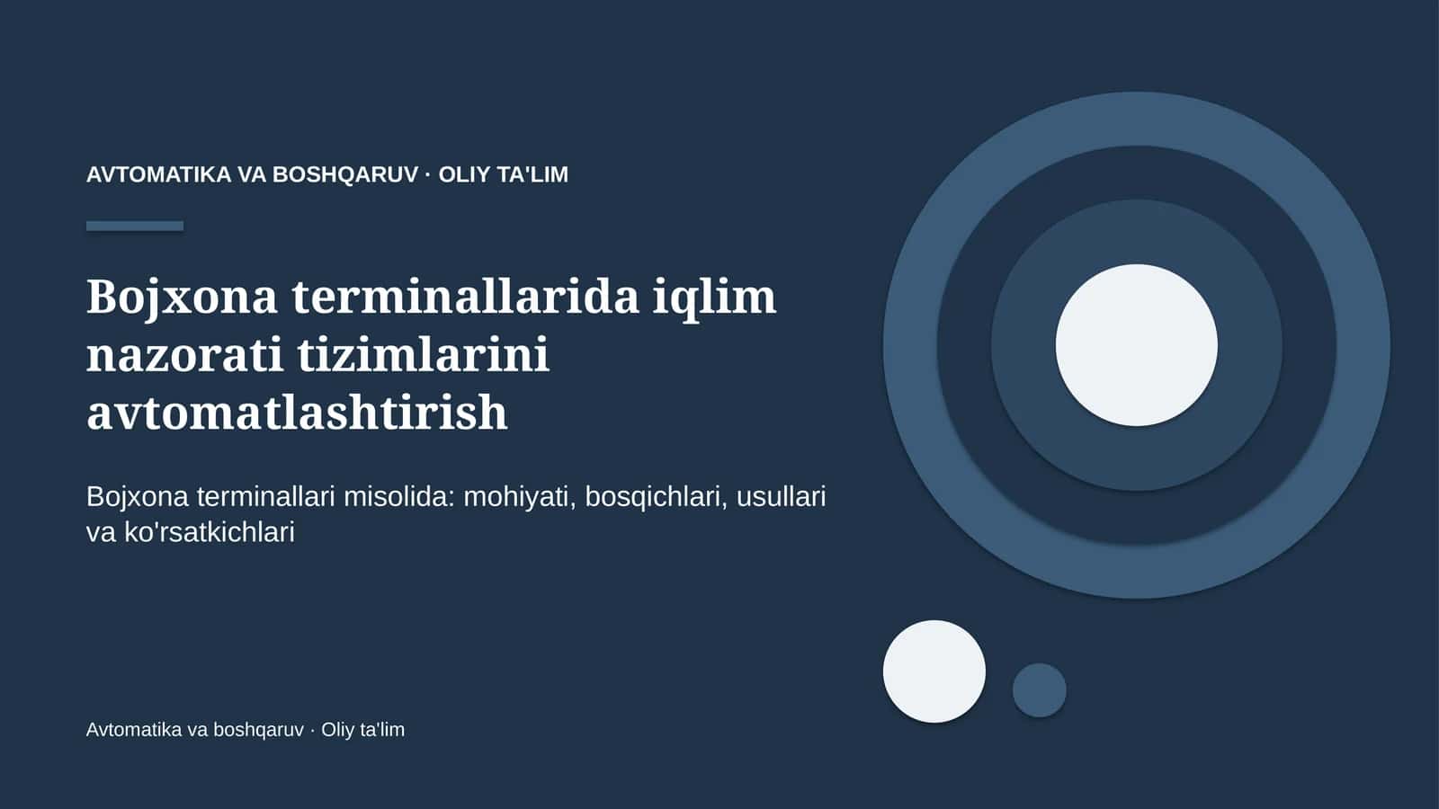 Iqlim nazorati tizimlarini avtomatlashtirish 1