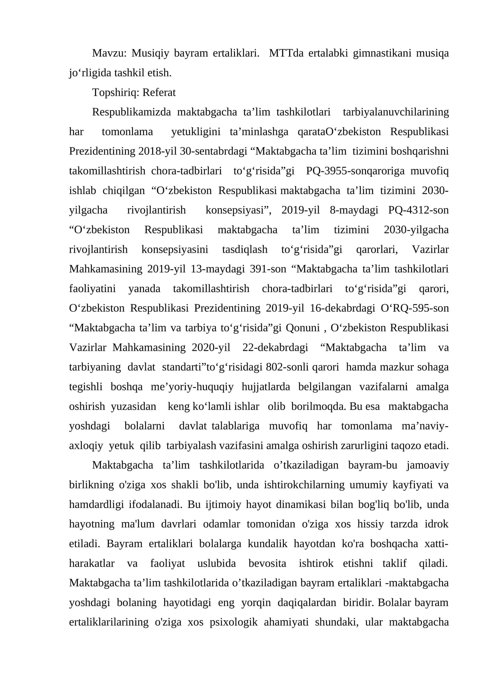 Musiqiy bayram ertaliklari 1