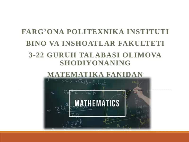 Ko’rsatkichli va logorifmli funksiya 1