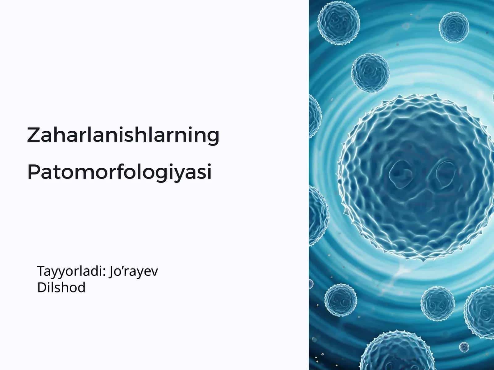 Zaharlanishlarning Patomorfologiyasi 1