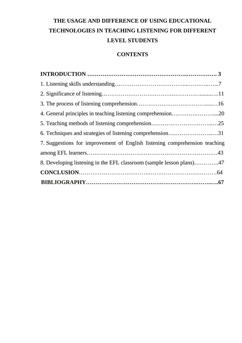 Teaching Listening Comprehension in EFL 1