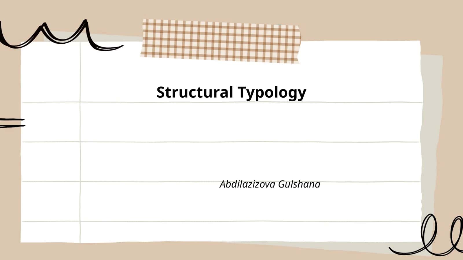 Structural Typology 1
